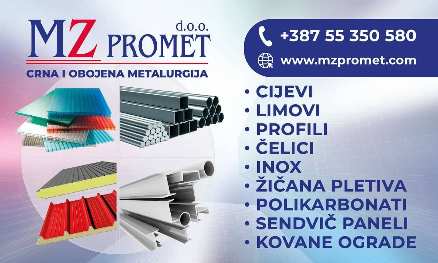 Promet i usluge, građevinskog materijala, crne i obojene metalurgije. - MZ Promet d.o.o. Bijeljina